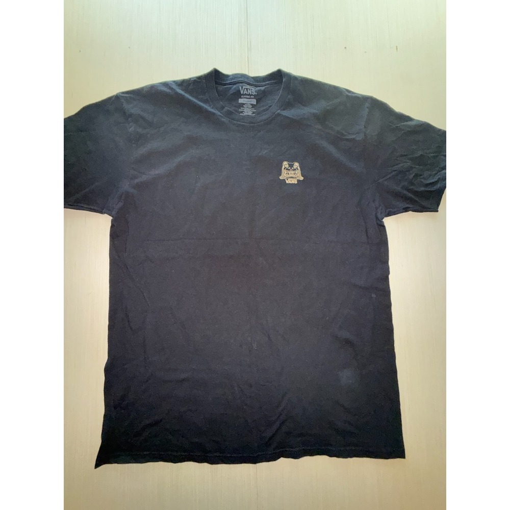 Vans Mens XL Black Gold Aztec Mexico Graphic T-Shirt Classic Fit Short Sleeve - Picture 2 of 9